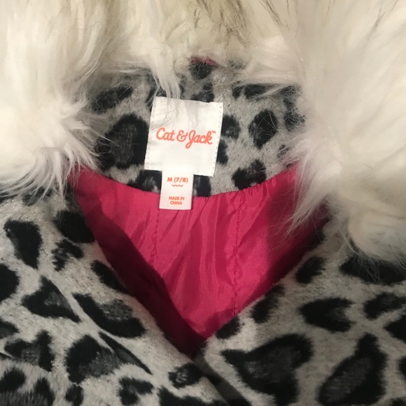 Girls leopard print coat - Picture 4 of 10